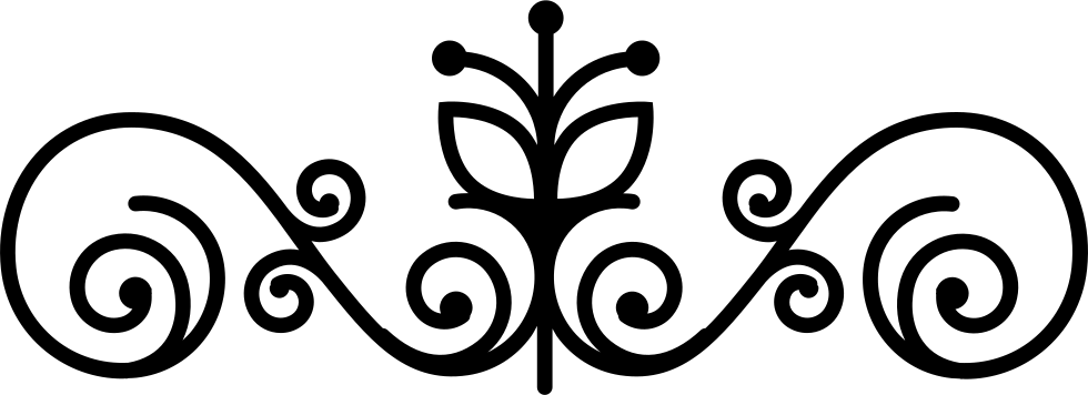 Floral Curves And Swirls Design Comments - Flower Design Archives Png (980x356), Png Download