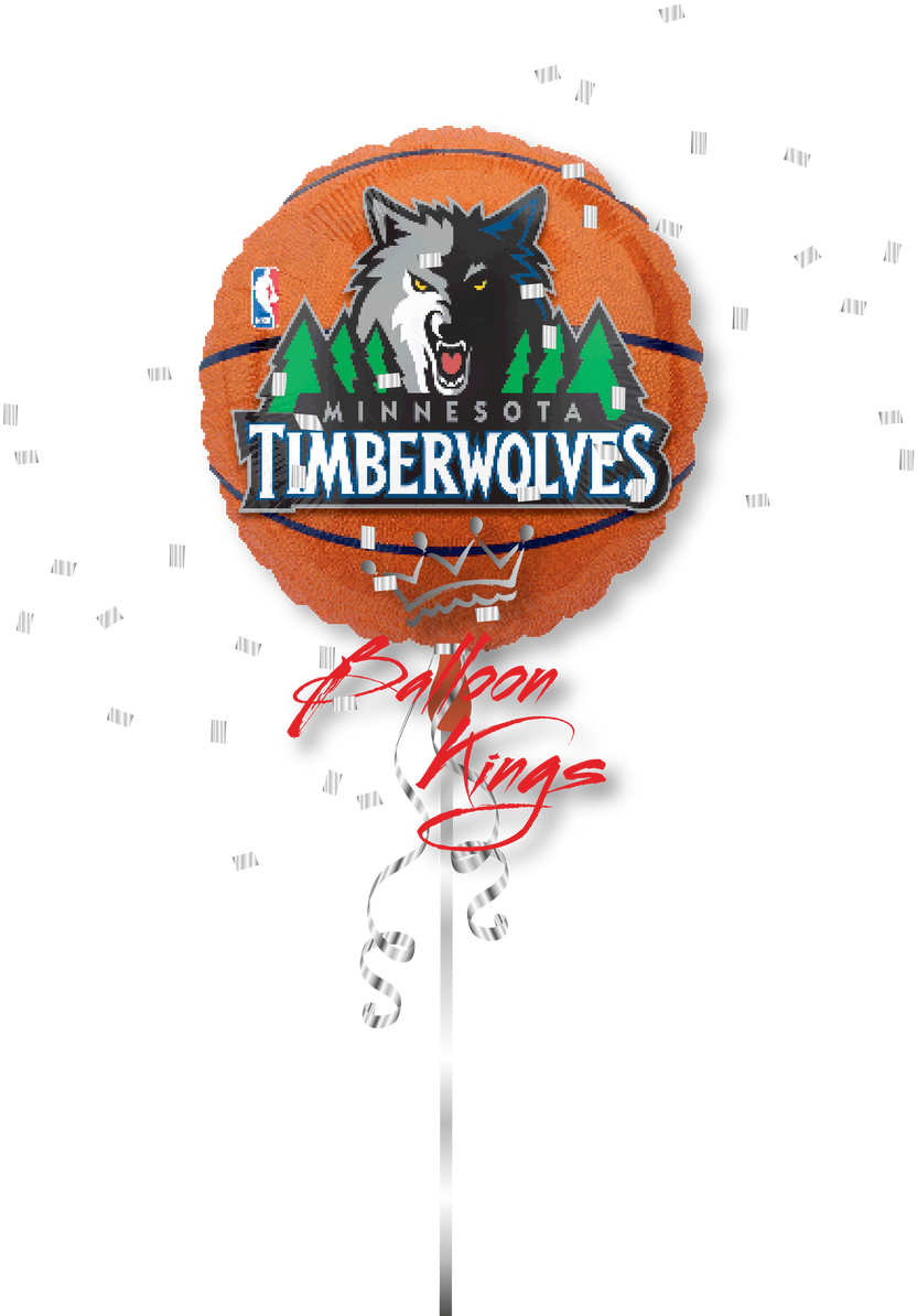 Minnesota Timberwolves - 18" Minnesota Timberwolves Foil Balloon (5 Each) (1068x1280), Png Download