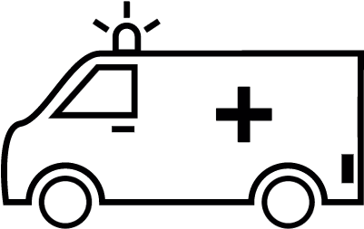 Ambulance, Ios 7 Interface Symbol Vector - Outline Of A Ambulance (400x400), Png Download