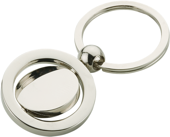 Swivel Metal Keychain, Bk0043 - Custom Spinning World Keyring (600x600), Png Download
