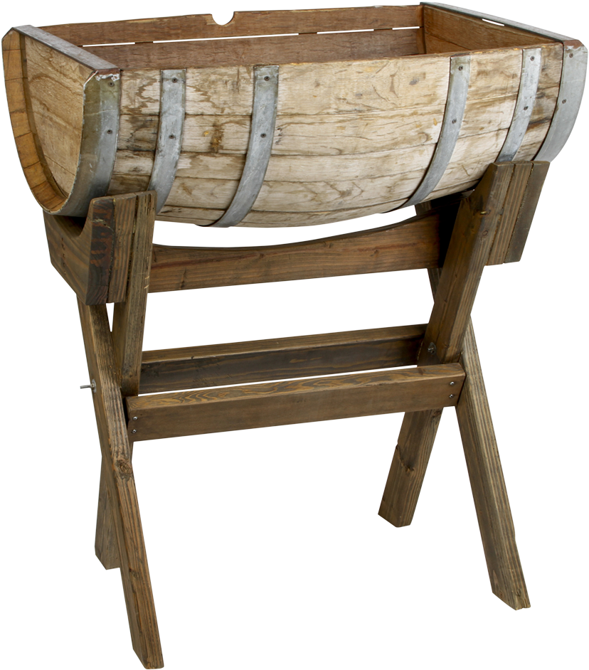 Half Wine Barrel - Half Wine Barrel Stand (980x980), Png Download