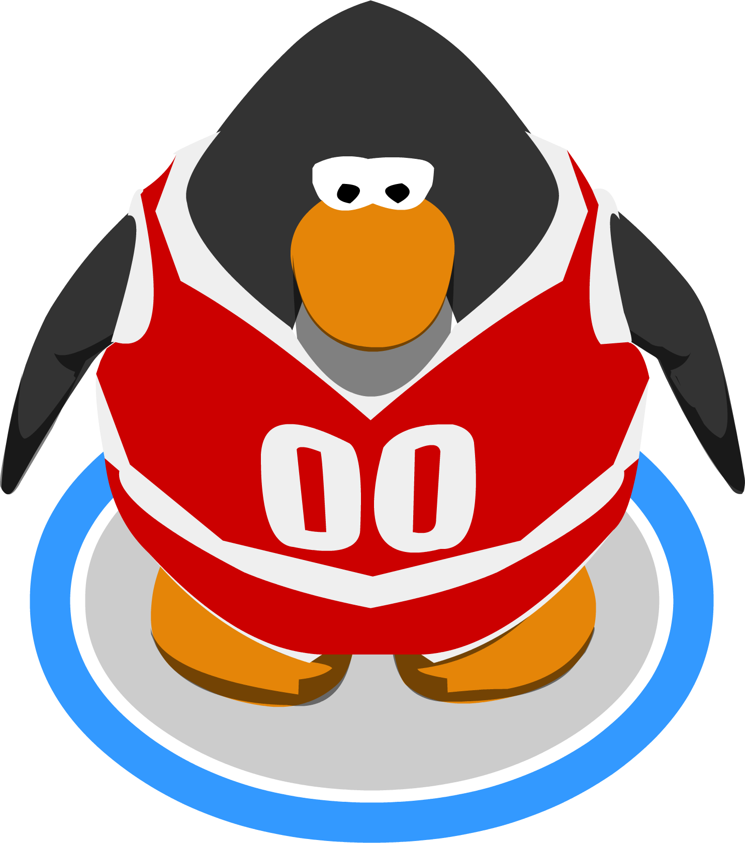 Red Basketball Jersey In-game - Club Penguin Popcorn (1482x1677), Png Download