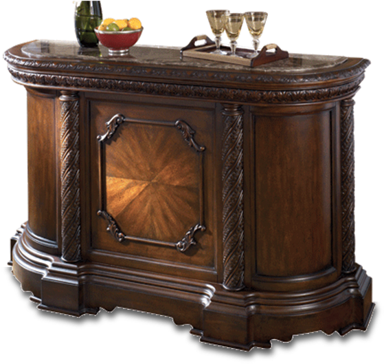 Bars - Wildon Home North Shore Home Bar, Brown D553-65 (640x640), Png Download