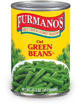 Furmano's Cut Green Beans 14.5 Oz Can (359x382), Png Download