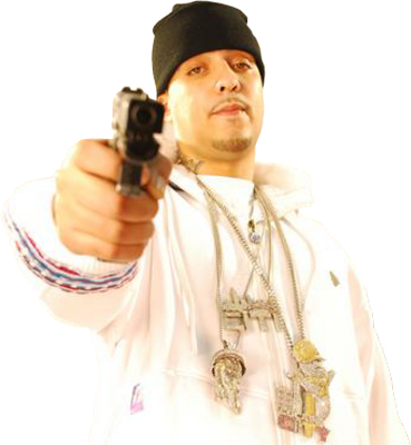 Get Smart About Twerking With French Montana's "pop - French Montana With Gun (369x400), Png Download