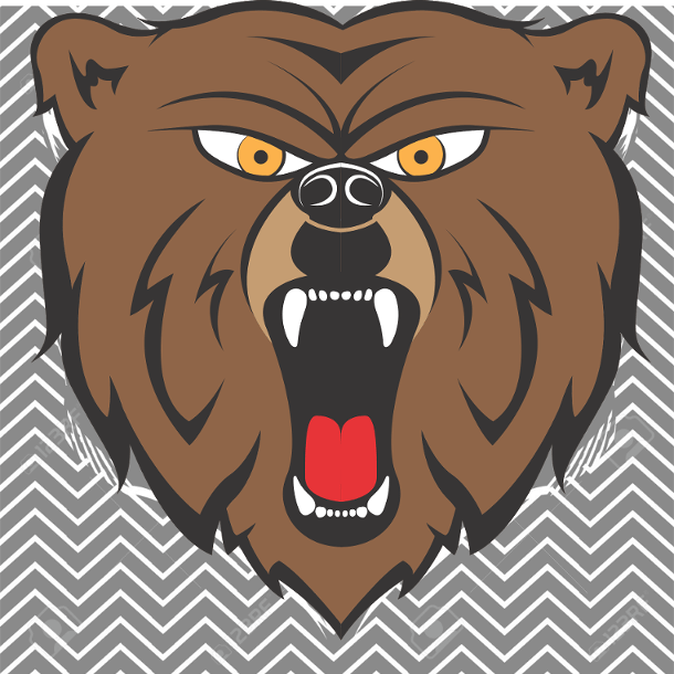 Coloring Pages - Gambar Kepala Beruang Marah (610x610), Png Download