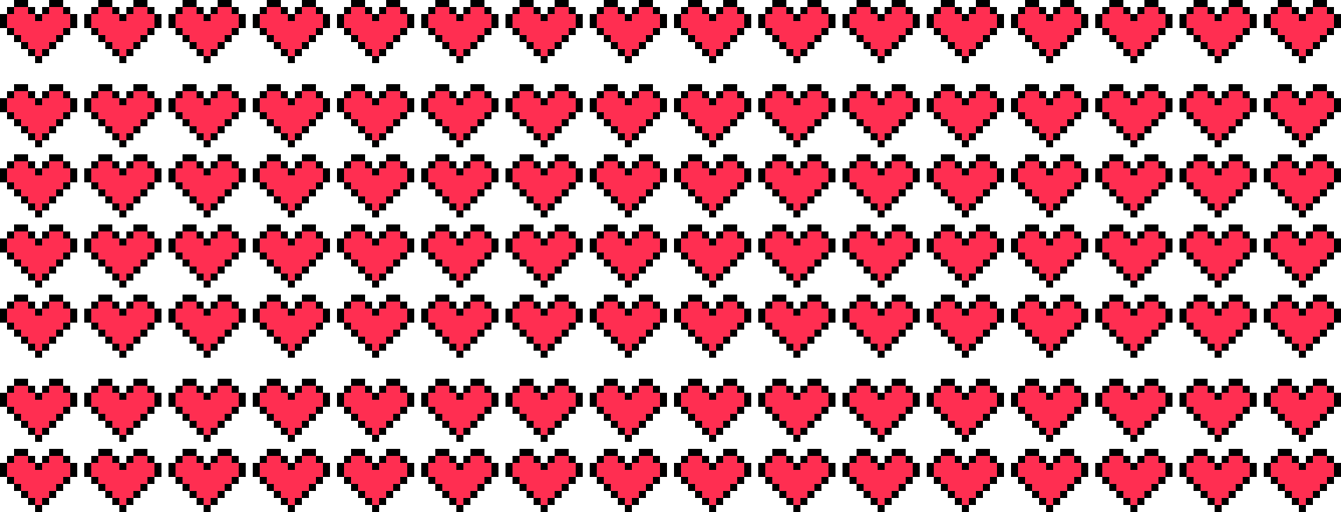 Hearts, Lots Of Pixel Hearts - Lots Of Hearts Transparent (1910x730), Png Download