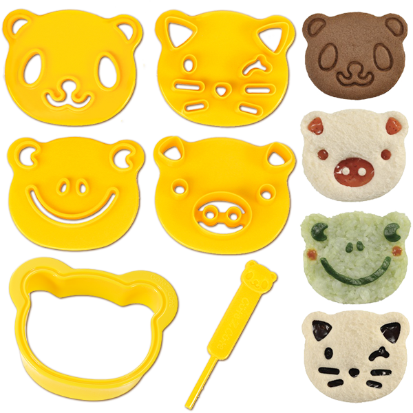 Animal Friends Food Deco Cutter Kit - Sandwich Cutters For Kids (600x600), Png Download