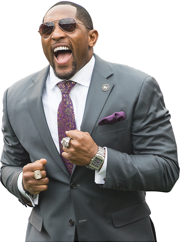 Lewis Led The Baltimore Ravens To Two Super Bowl Titles, - Ray Lewis 2 Rings (753x1010), Png Download