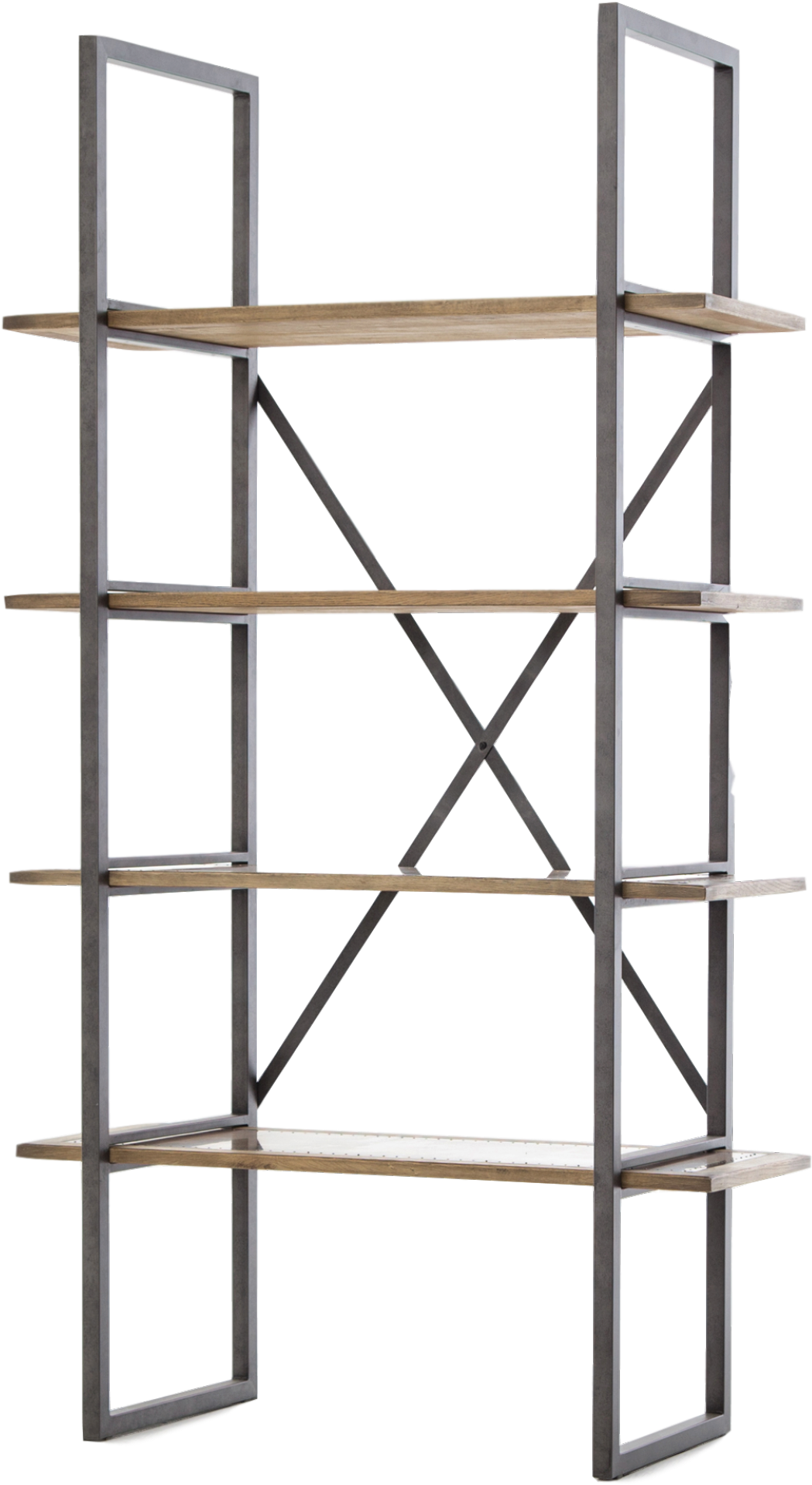 Brass Clad Bookcase - Hughes Shane Single Bookshelf Cimp-11y By Four Hands (2133x2133), Png Download