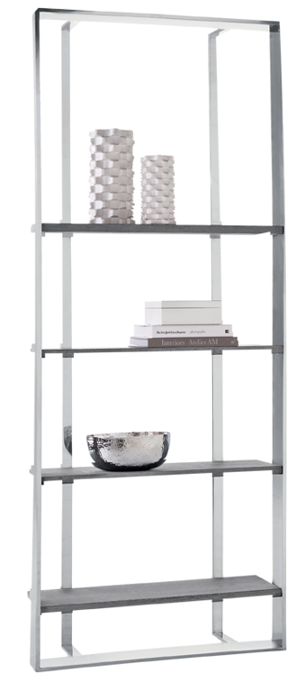 Sunpan 'club' Dalton Stainless Steel Bookshelf, Grey (1000x800), Png Download