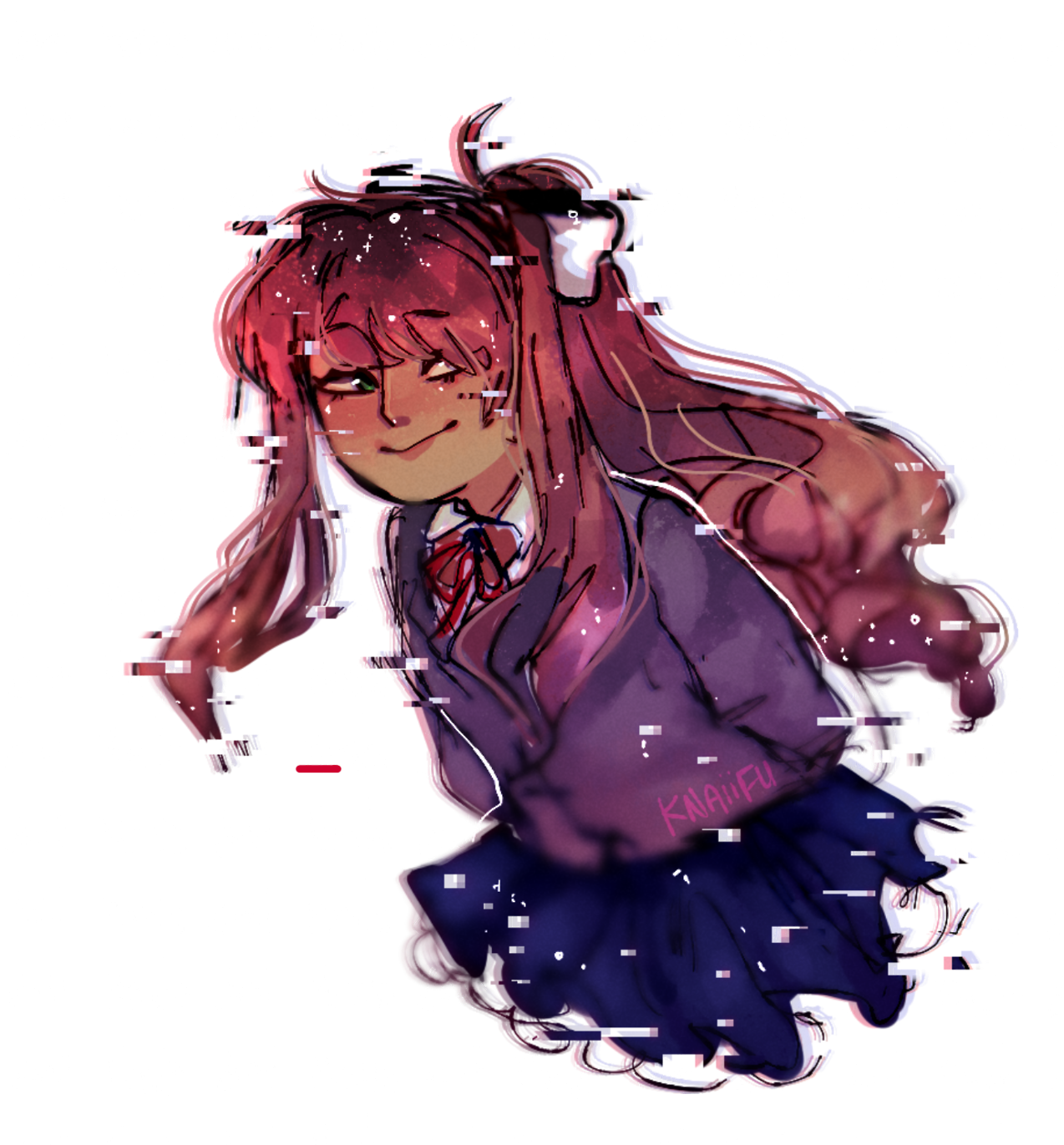 Knaiifu - Doki Doki Male Monika Transparent (1280x1370), Png Download