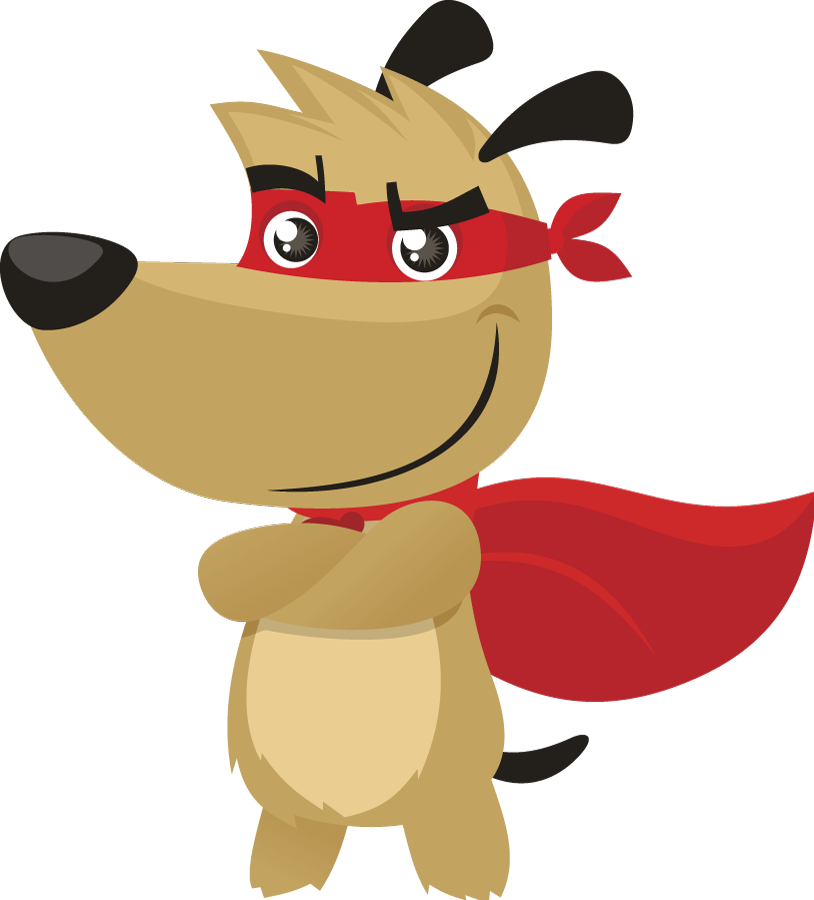 Superhero Dog Clipart Banner Free Stock - Dog Super Hero Clip Art (814x900), Png Download