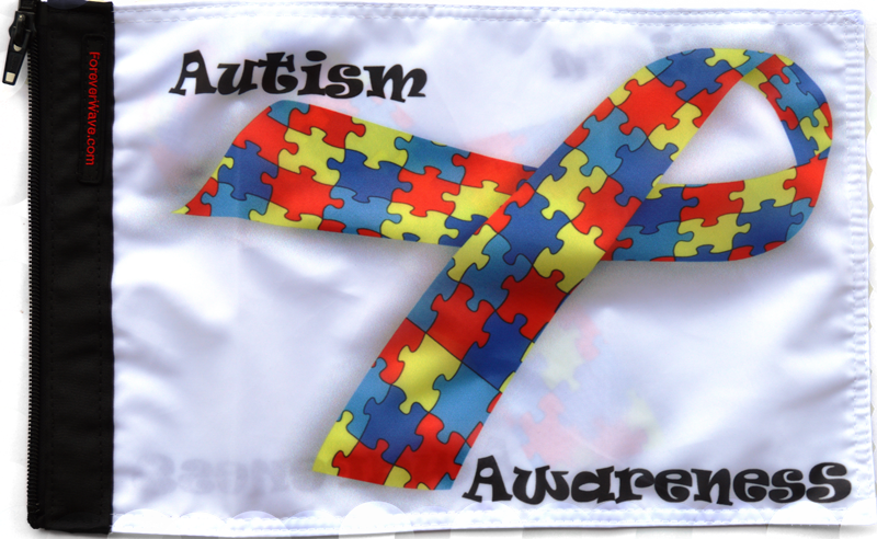 Autism Awareness Flag - Autism Ribbon Oval Car Magnet (800x492), Png Download