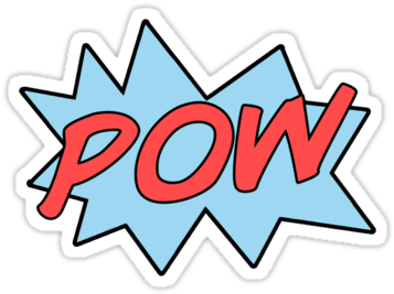 Pow Superhero Clipart Cliparthut Free Clipart Uenthw - Superhero Pow .png Transparent (375x360), Png Download