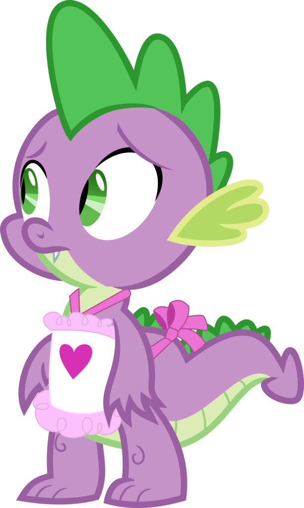 Image Freeuse Library Apron Vector Green - Twilight Sparkle Et Spike (614x1024), Png Download