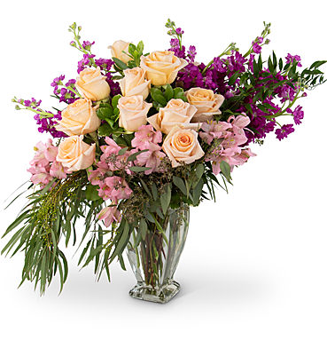 Truly, Madly, Deeply Flower Arrangement - Floribunda (368x460), Png Download