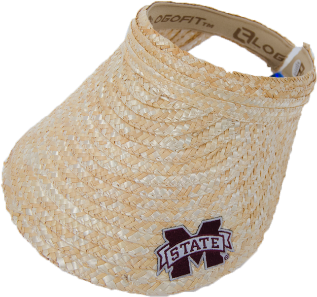 Straw Banner M Right Corner Visor - Mississippi State University (800x800), Png Download