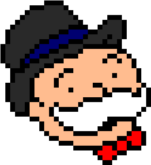 This Isn't Pringles - Monopoly Man Pixel Art (390x370), Png Download