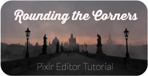 Rounding Off The Corners Of An Image In Pixlr Editor - Rounded Corner Banner Png (500x275), Png Download