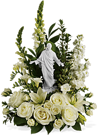 Web Floral Arrangement - Teleflora's Garden Of Serenity Bouquet (368x460), Png Download