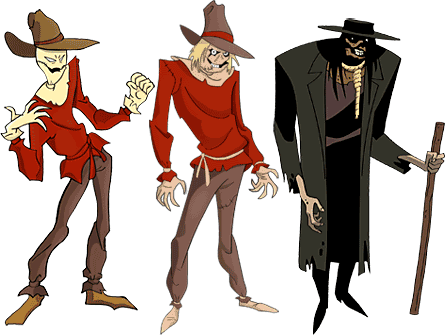 Scarecrow Had Three Different Designs In Batman - Scarecrow Batman Animated Series (445x335), Png Download