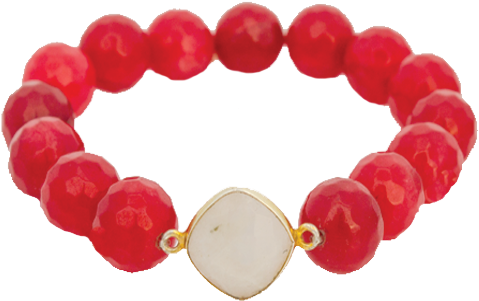 Bezel 8mm Bead Bracelet - Bracelet (500x500), Png Download