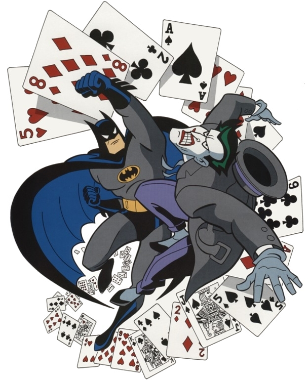 Batman Fighting Joker The Animated Series - Batman Animated Serie Joker (636x750), Png Download