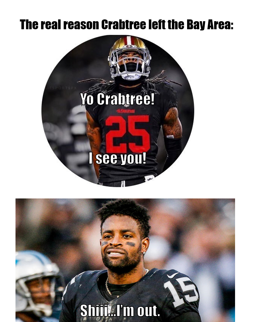 The Two Events Are Likely Unrelated, Since The Raiders - Michael Crabtree (866x1079), Png Download