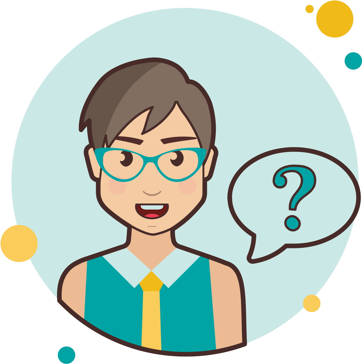 Short Hair Girl Question Mark Icon - Signos De Interrogacion Png (1600x1600), Png Download