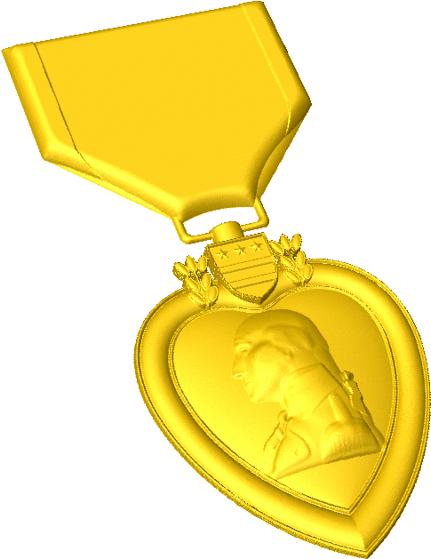 Purple Heart Style A - Medal (506x649), Png Download