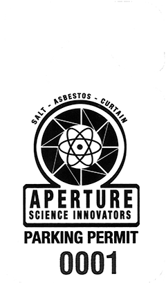 Aperture Science Parking Permit - Aperture Science Innovators Logo (450x422), Png Download