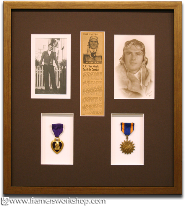 Medals, Photographs And Newspaper Clipping In Multi-window - Picture Frame (648x717), Png Download