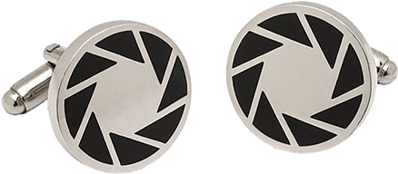 Aperture Science Cuff Links Aperture Logo, Nerd Decor, - Portal Aperture Logo Cuff Links By Thinkgeek (450x420), Png Download