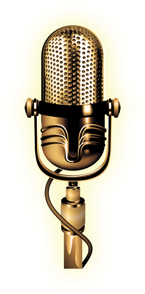 Microphone - Gold Microphone Png (644x1026), Png Download