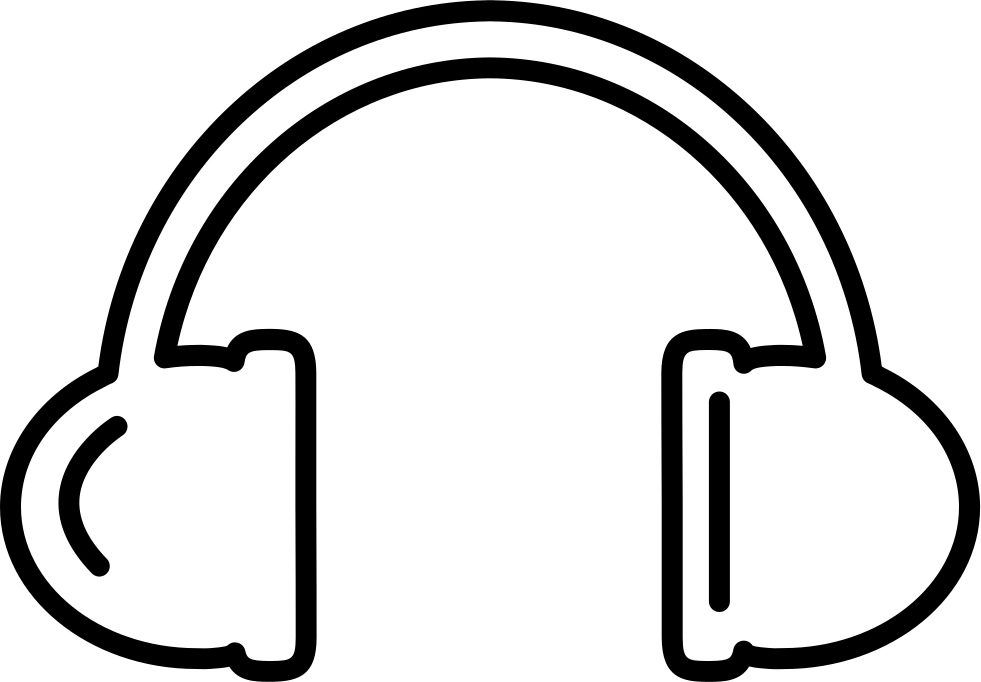 Headphones Outline Svg Png Icon Free Download - Headphones (981x682), Png Download