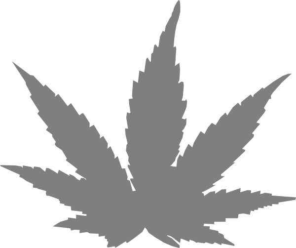 Grey Pot Leaf Clipart Png For Web - Weed Leaf Clip Art Png (600x502), Png Download