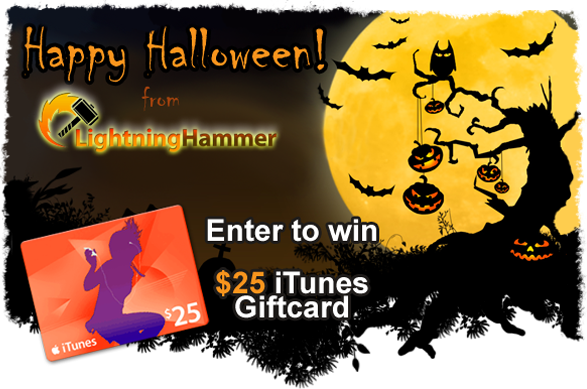 Trick Or Treat And Win A $25 Itunes Gift Card - Itunes Gift Card 25 (587x389), Png Download