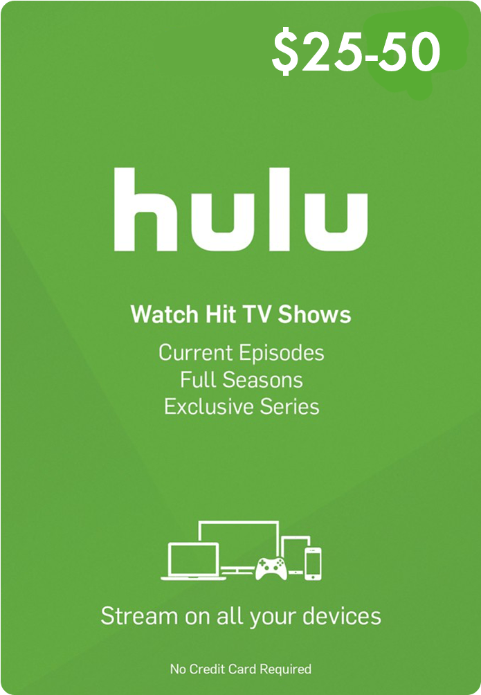 Itunes Gift Card $25 Photo - Hulu Card (900x1020), Png Download