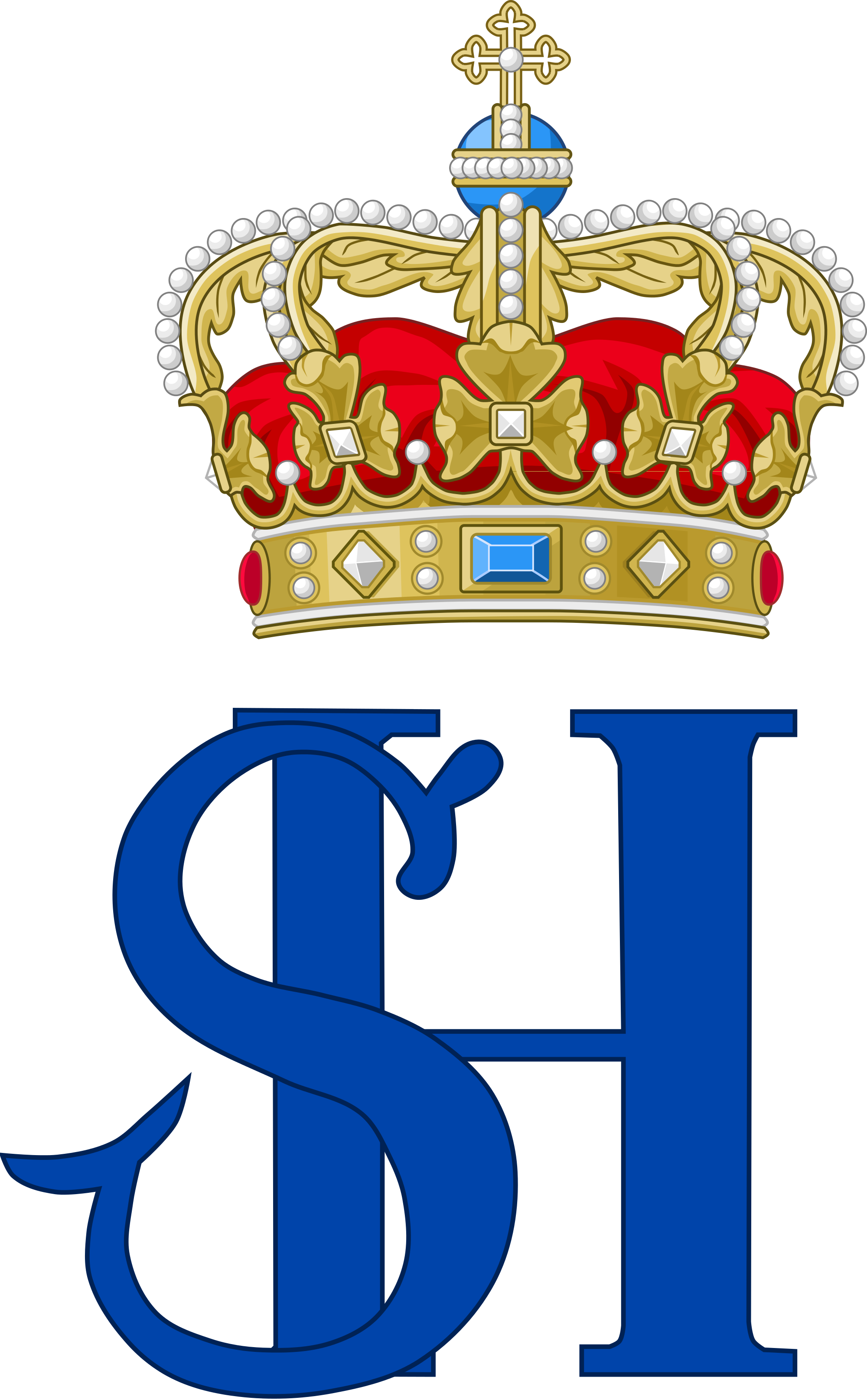 Open - Royal Monogram Denmark (2000x3230), Png Download