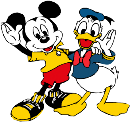 Mickey Mouse Pdf Clipart - Mickey And Donald Vector (518x518), Png Download