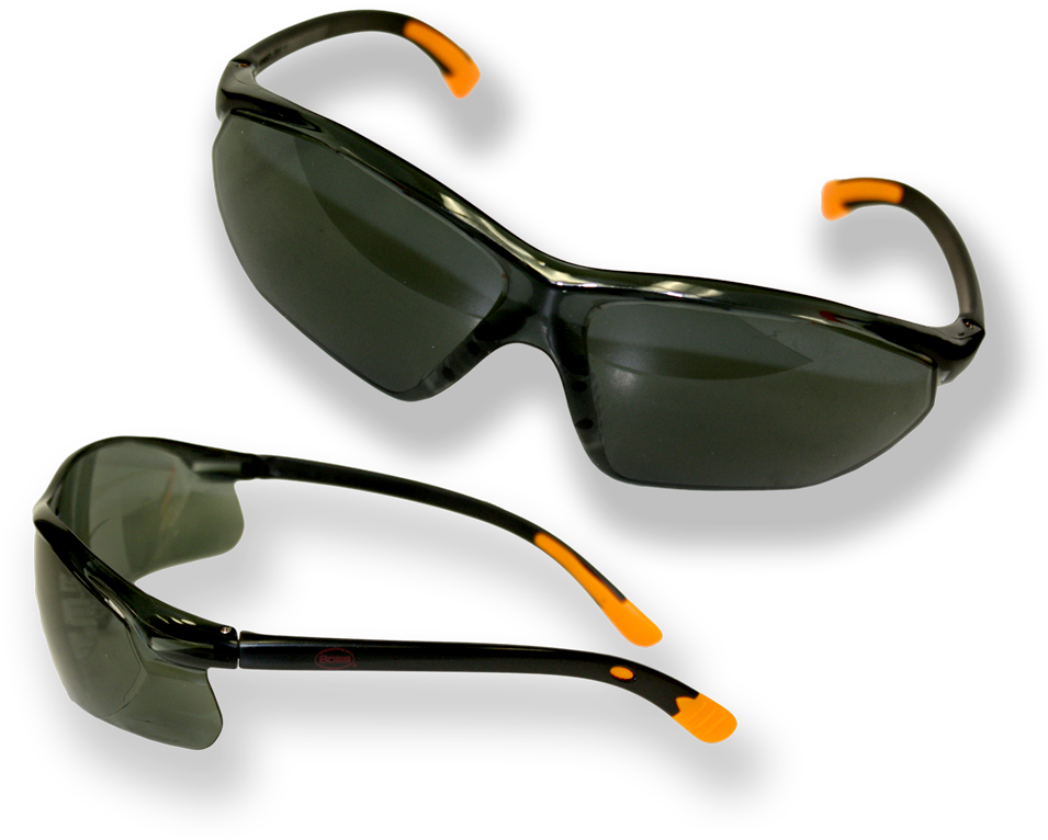 Boss® Wrap Around Black Safety Glasses Gray Lens - Sunglasses (1098x837), Png Download