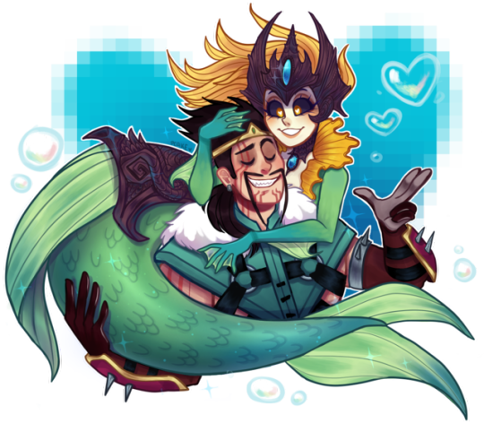 21 May - Nami And Draven (540x472), Png Download