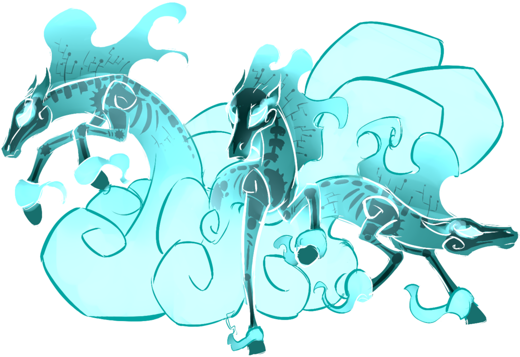 Underpable, Glowing Eyes, Safe, See-through, Simple - Mlp Windigo Fanart (1280x865), Png Download