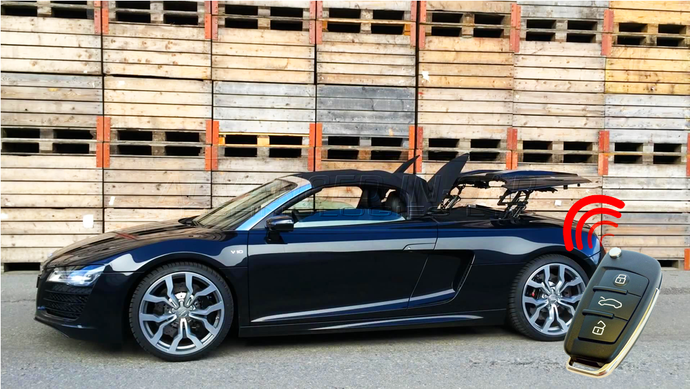 Audi R8 Spyder Remote Roof Module - Audi R8 Convertible (1000x1000), Png Download