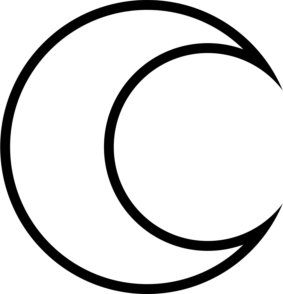 Crescent Moon Outline (944x980), Png Download