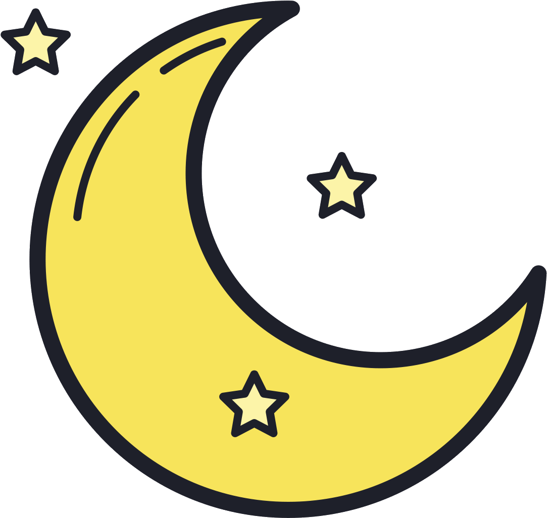 Crescent Moon Icon - Imagen Negras Con Estrellas (1600x1600), Png Download