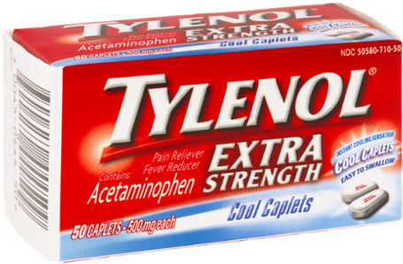 Tylenol Extra Strength Caplets (600x600), Png Download