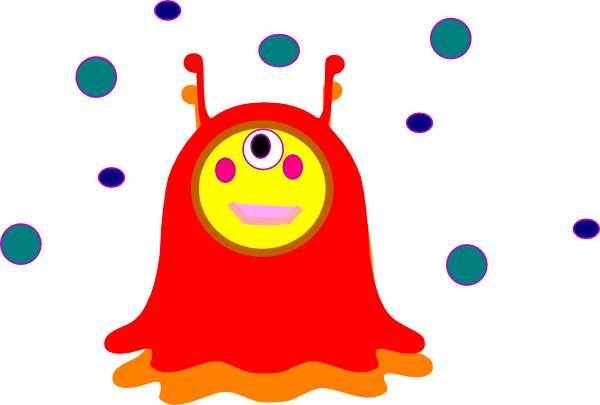 Orange Alien Clip Art At Clipart - Red Alien Clipart (600x405), Png Download