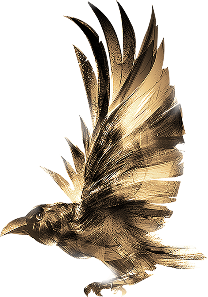 Raven - Golden Raven (712x986), Png Download